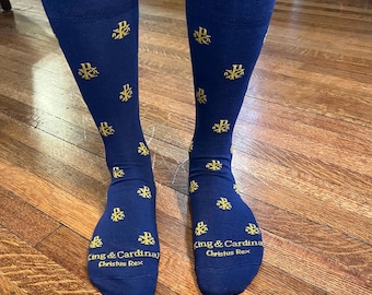 Christus Rex - Calcetín de vestir para hombre Chi Rho