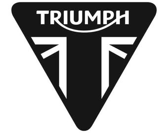 Calcomanía de vinilo con el logotipo de Triumph para coche, portátil y botella de agua.