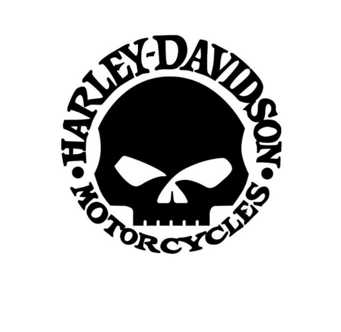 Harley Davidson Totenkopf Logo Schwarz Und Weiß