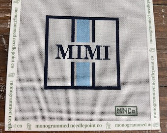 Mimi Hand Painted Needlepoint Canvas 18 Mesh