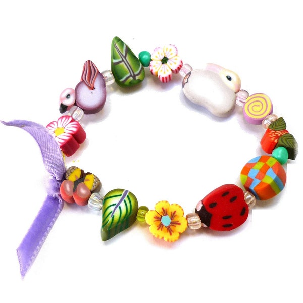 Bracelet for little girl handmade gift for a granddaughter a niece a young girl