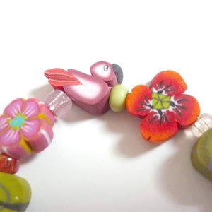 Beaded Stretch Bracelet for little girl Fairy Bracelet for child with handmade beads, artisan gift idea for little girls image 6