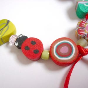 Beaded Stretch Bracelet for little girl Fairy Bracelet for child with handmade beads, artisan gift idea for little girls image 8