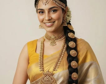 Woven Kanjivaram Silk Saree | Traditional Indian Wedding Sari