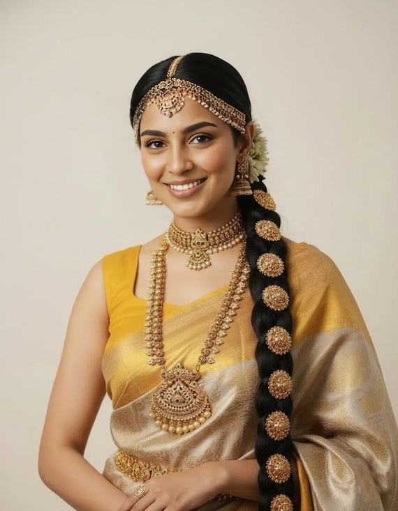 Woven Kanjivaram Silk Saree | Traditional Indian Wedding Sari
