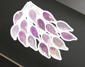 Künstlerisches Laub Design Natur Inspiriert Aufkleber Wasserfarbe Botanischer Aufkleber Langlebig Vinyl Journal Planer Dekoration Laptop Macbook Cover