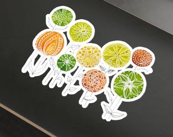 Aquarell Blumen Aufkleber Abstrakte Kunst Vinyl Aufkleber Wasserdicht Indoor Outdoor Dekoration Botanisches Design Bunte Wasserflasche Dekor