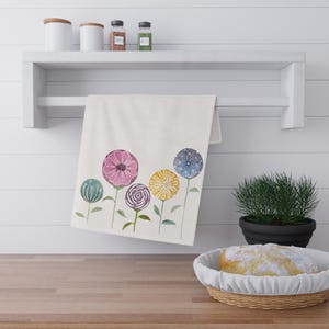 Cotton Tea Towel Housewarming Gift for Baker Home Cook Whimsical Kitchen Hand Towel