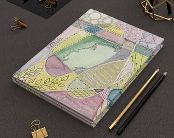 Aquarell Hardcover Tägliches Tagebuch Kreativplaner Vibes Bullet Journal Meditation Buch Intention Setting Morgenritual Selbstfürsorge Routine