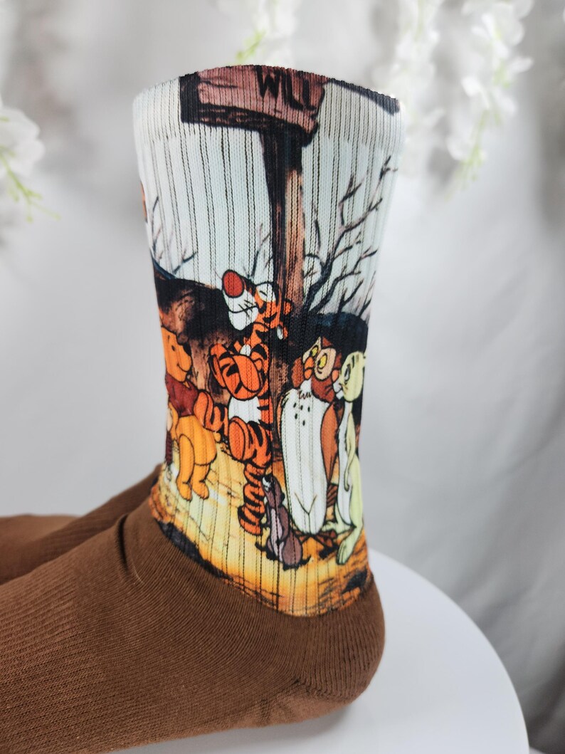 Custom Winnie the Pooh Socks, Personalized Crew Socks - Etsy