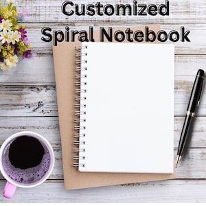 Quaderno a spirale con copertina glitterata personalizzato: quaderno a righe personalizzato