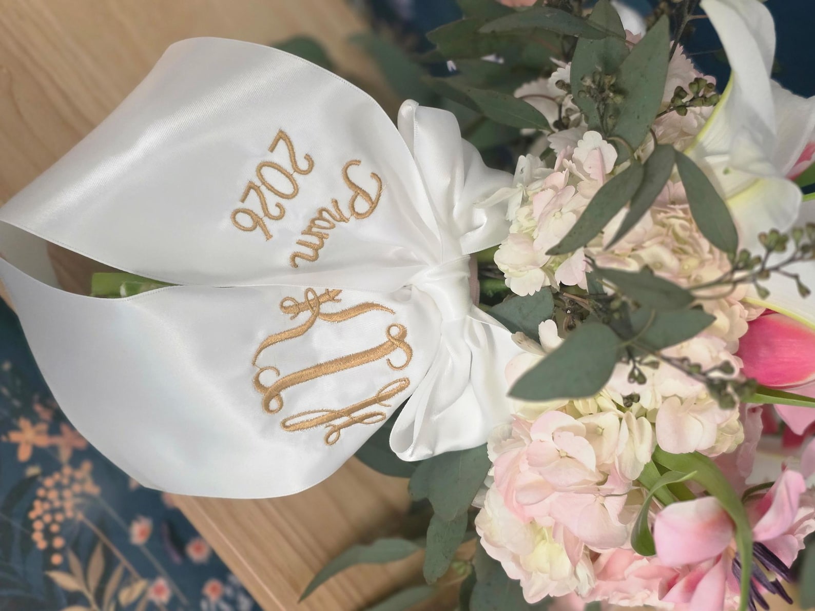 Prom Ribbon Personalized Prom Bouquet Sash | Custom Monogram, Class of 2026 Ribbon ...