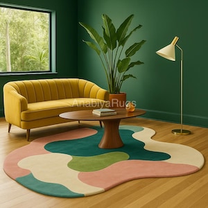Hand Tufted Modern Rug Irregular Wool Area Rugs For Livingroom Bedroom Kitchen Nursery Entryway Office 5X8 6X9 8X10 9X12 10X14ft Custom-Rug