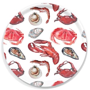 Shellfish Round Tray | Lobster Crab Mussels Oysters Clams | East Coast Seafood | San Francisco | Maine | Seattle