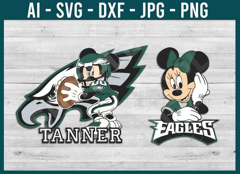 Philadelphia Eagles Miki Minie Logo Clipart Png Nfl Dxf Etsy
