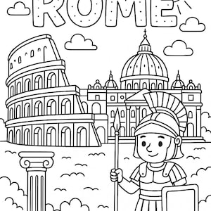 Italy Printable Coloring Book - Etsy