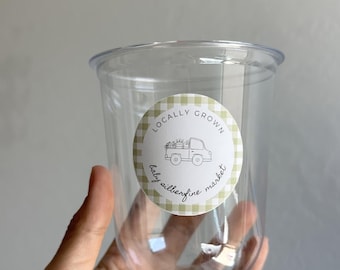 Pegatinas personalizadas para baby shower / Etiquetas personalizadas para tazas, recuerdos y fiestas (círculo de 2x2)