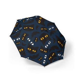 Umbrella, Cat Design, Foldable Outdoor Umbrella, Rainy Day Must-Have, Kitty Lover Gift, Compact Travel Accessory