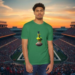 Quacky Game Day Unisex T-Shirt | Fun Sports Tee for Oregon Duck Fans, Perfect for Tailgating, Gift for Sports Lovers, Quack Football Shirt