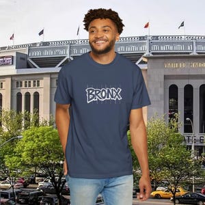 Bronx Garment-Dyed T-Shirt: Unisex Cotton Tee for Sports Fans