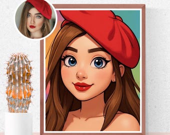 Retrato personalizado estilo Pixar de parejas, familias y mascotas / Dibujo animado personalizado / Regalo digital para aniversario o cumpleaños