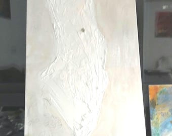 Textured Israel Map Relief Art, Symbolic Luminous Painting