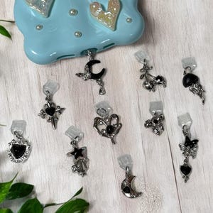 Kindle Dust plug Dazzled Black charms , Kindle Accessory, Apple dust plug, USBC Dust Plug, Phone Dust Plug Charms, Dust Plug Charms