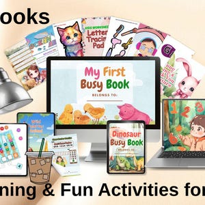 Busy books /Fun Activity For the Kids Preschool Kindergaten , 100+ Busy book Templates/ plus training course on  how to make your own books