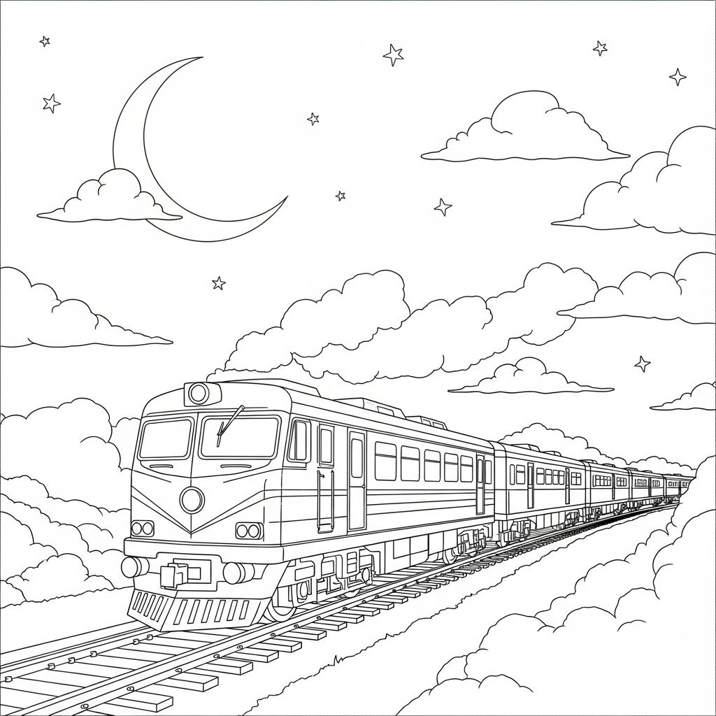 Train Coloring Pages – Printable Trains Coloring Book for Kids ...