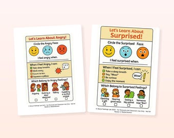 Hojas de trabajo sobre emociones para niños / Actividades de afrontamiento / Páginas imprimibles de aprendizaje socioemocional (SEL)