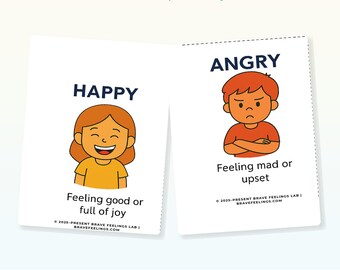 Tarjetas de emociones para niños / Tarjetas de sentimientos para asesoramiento / Herramientas SEL para terapia