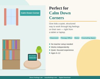 Miniprograma para reducir las preocupaciones / Ayuda para la ansiedad infantil, actividad SEL (Descarga digital)