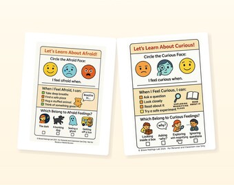 Hojas de trabajo sobre sentimientos en preescolar / Actividades emocionales para niños / Aprendizaje socioemocional