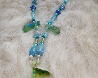 Cottagecore Water Frog Beaded Necklace