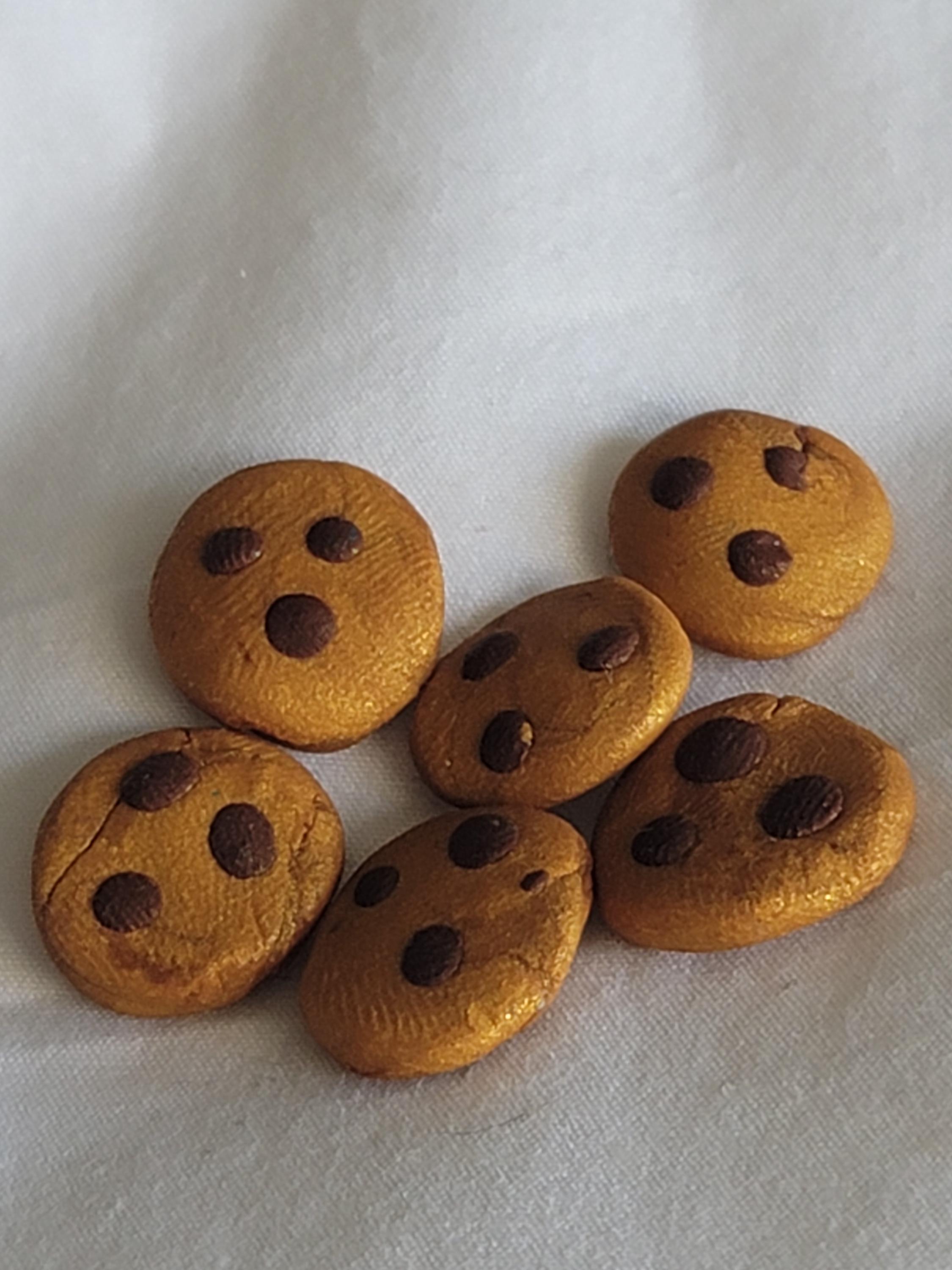ミニチュア手作りチョコチップクッキー6個 - Etsy 日本