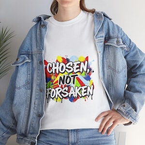 Chosen Not Forsaken Unisex Heavy Cotton Tee - Inspirational Graphic Tee, Casual Wear, Gift for Friends, Motivational Shirt, Everyday Comfort