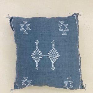Moroccan Boho, Artisan Throw, Soft Cushion, Cactus Silk Pillow Cover, Unique Living Room Accent, 50x50 cm