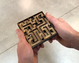 Two Level Maze Game DIY dxf ai svg cdr laser cut files