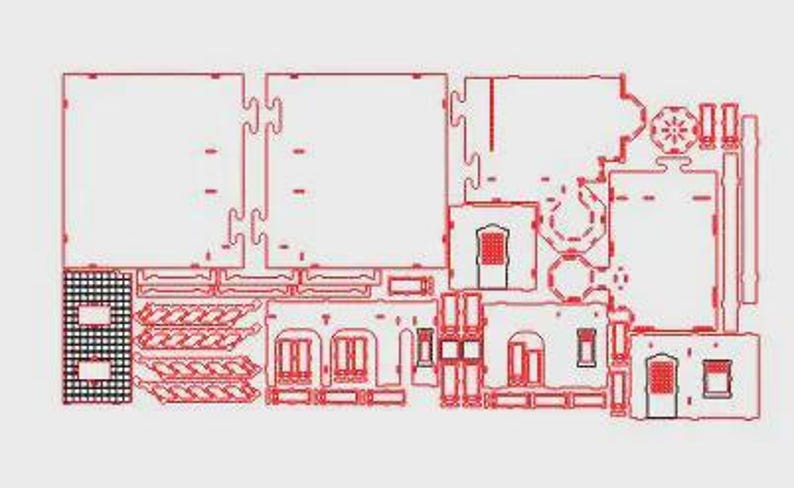 3D House Baskerville Hall DIY Dxf Dwg Svg AI Laser Cut Files - Etsy