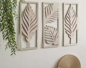 Palm Leaf Wall Hanging Laser Cut Files DIY (Svg Dxf Pdf)