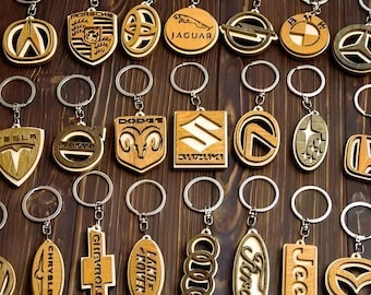 Car Keychain Bundle Lasercut DIY Files: CNC Template Vector File (Digital Download)