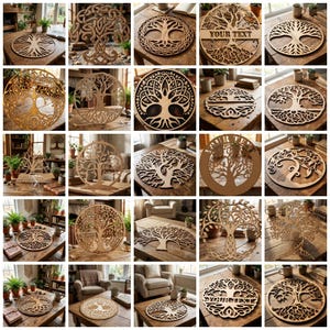 Baum des Lebens SVG Bundle, Laser Cut Files, Holz & Acrylschnitt Design (Digitaler Download)