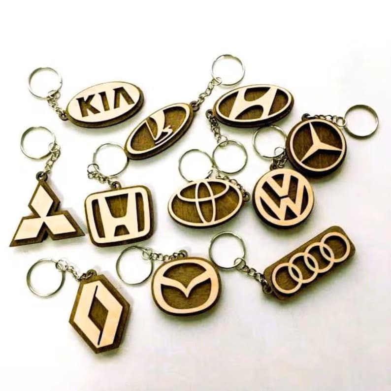Car Keychain Bundle Lasercut DIY Files: CNC Template Vector File (Digital Download) image 6