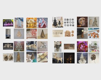 Christmas Laser Cut Mega Bundle: Ornaments, Decorations (Digital Files)