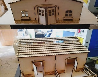 Horse Stable 3D Model DIY Puzzle: Laser Cut Files (Digital Download)