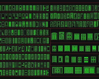 Modern Door Designs, 315 Laser Cut Files (svg, dxf, pdf, eps, ai, dwg)