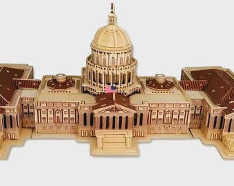 US Capitol Building 3D DIY Model: Laser Cut Files