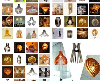 50+ Chandelier Wooden DIY Plans: Modern Chandelier Pendant Lighting (Digital Download) laser cut files