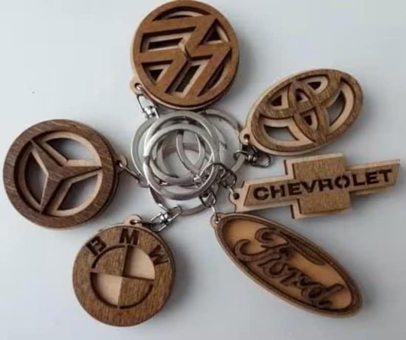 Car Keychain Bundle Lasercut DIY Files: CNC Template Vector File (Digital Download) image 3