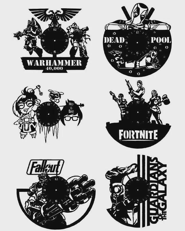 Marvel Clock Dxf 25+ Bundle of Wall Clocks DIY Dxf Cdr Svg Ai Laser Cut Files - Etsy